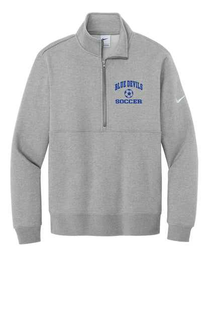 Blue Devils Soccer Nike Club Fleece 1/2 zip