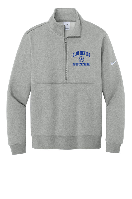 Blue Devils Soccer Nike Club Fleece 1/2 zip