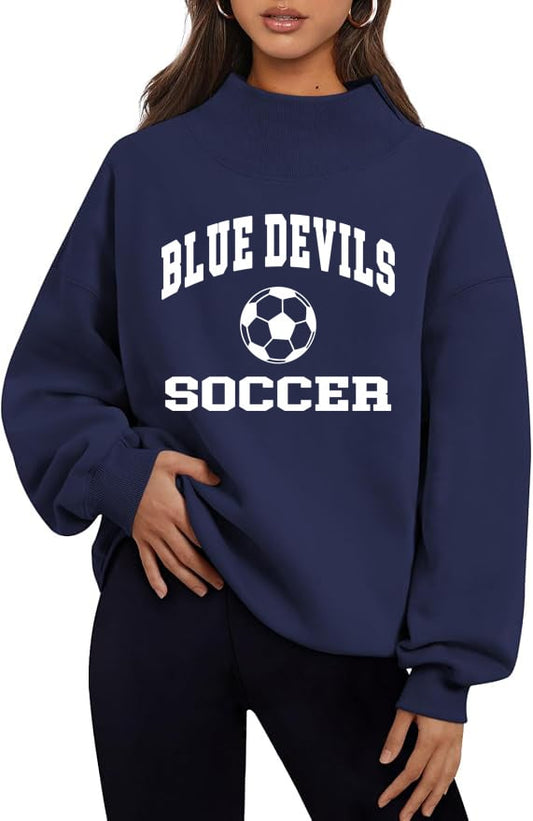 Blue Devils Soccer Mock Neck