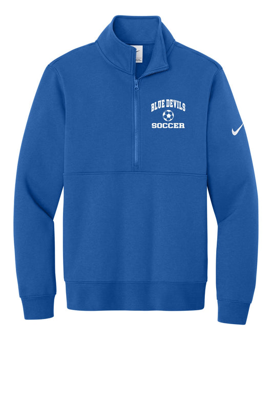 Blue Devils Soccer Nike Club Fleece 1/2 zip