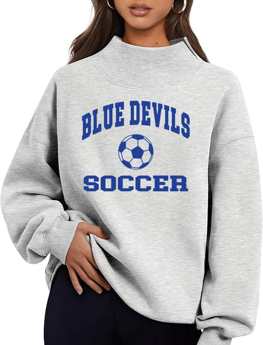 Blue Devils Soccer Mock Neck