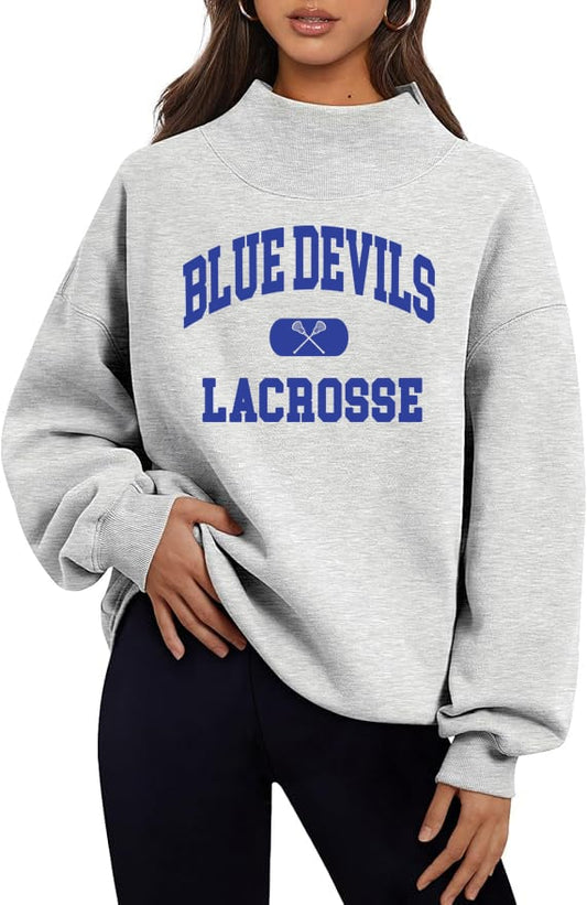 Blue Devils Lax Mock Neck